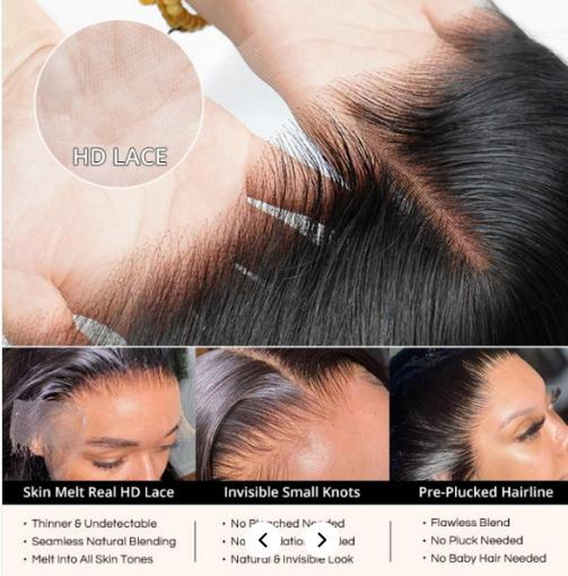 HD Lace Frontal Wigs Straight and Body Wave Undetectable Lace Front Wigs Human Hair